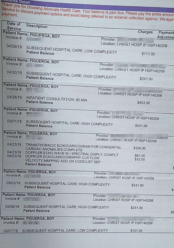PHOTO: The hospital that treated Yovanny Lopez has apologized to the Lopez family for sending them bills, which listed the newborns name as the name of the alleged killers.