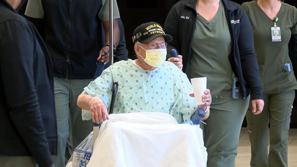 VIDEO: WWII veteran survives COVID-19, released from hospital on 104th birthday