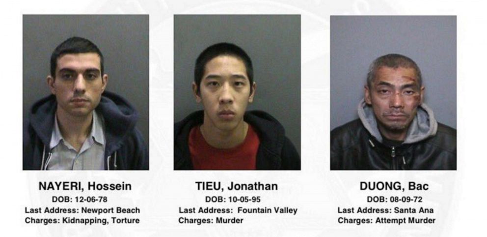 PHOTO: This file photo provided by the Orange County, Calif., Sheriff's Department on Jan. 23, 2016, shows three jail inmates charged with violent crimes who escaped from the Central Men's Jail in Santa Ana, Calif.