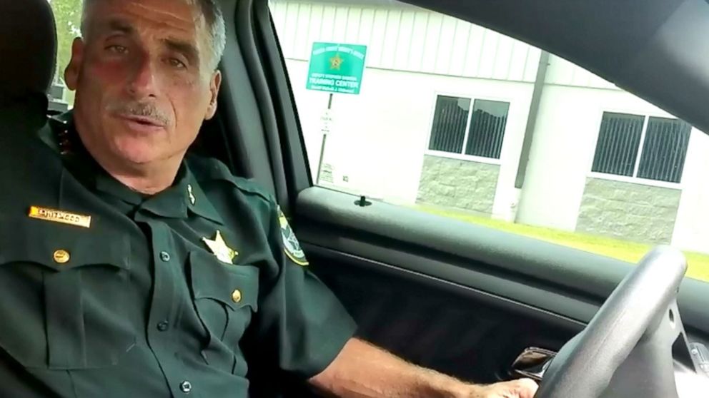 PHOTO: Sheriff Mike Chitwood speaks about an incident where a bystander saved a baby boy saved from back seat of a car in Orange City, Florida, July 17, 2018.