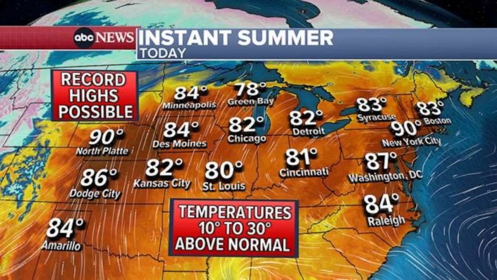 Record Heat Hitting Northeast And Midwest: What To Expect - ABC News