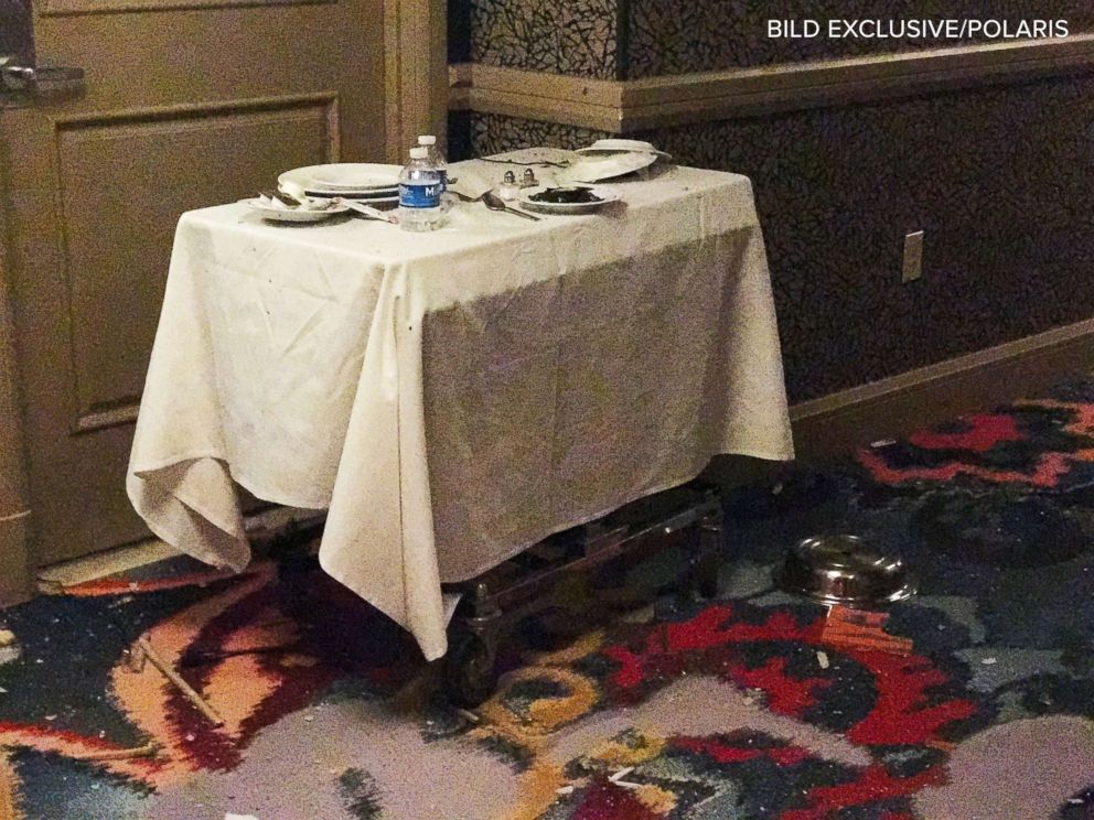 PHOTO: A scene from the inside of the Mandalay Bay Resort and Casino on the Las Vegas Strip, Oct. 3, 2017 just outside the shooter's suite on the 32nd floor of the hotel.