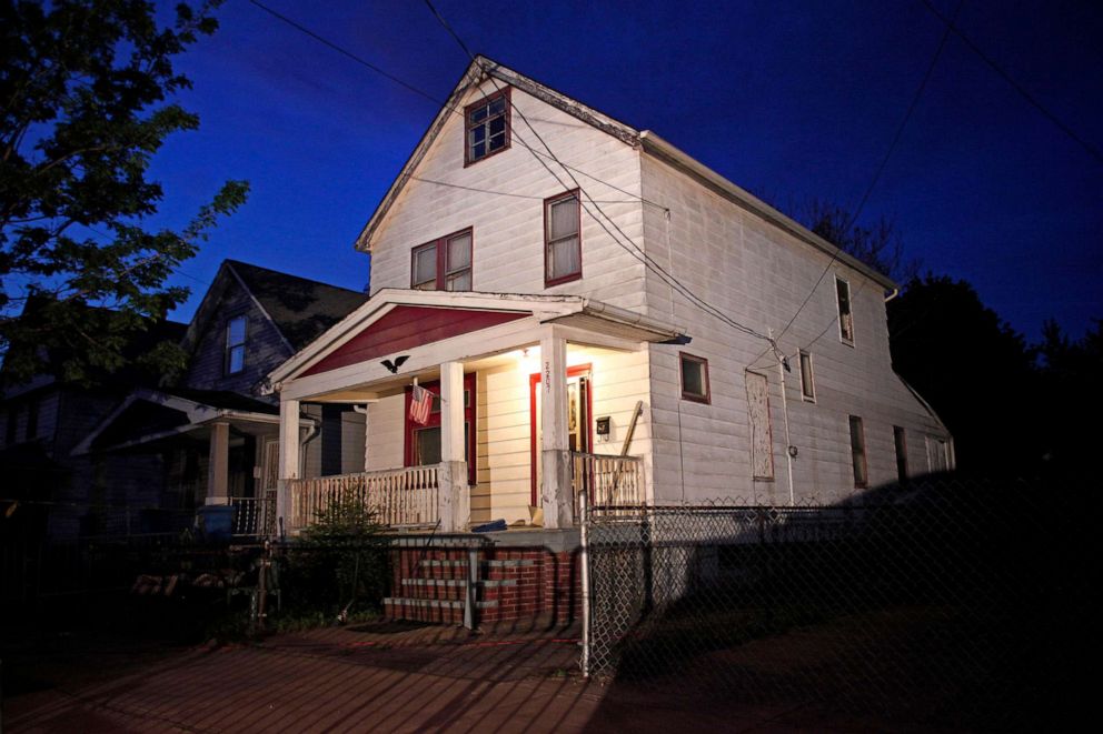 PHOTO: A general view of the exterior of the house where, on Monday, three women who had disappeared as teenagers approximately ten years ago were found alive on May 7, 2013 in Cleveland, Ohio.
