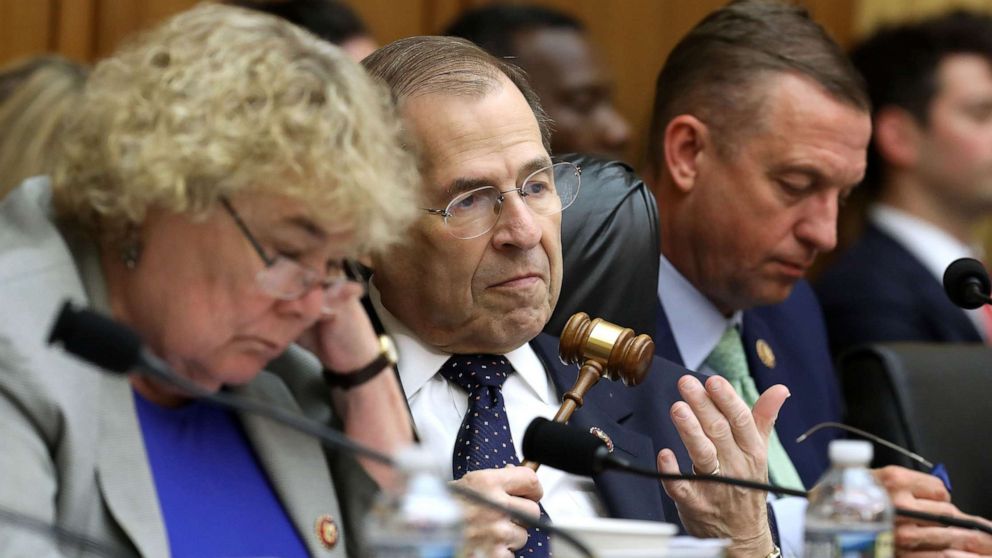 PHOTO: House Judiciary Committee Chairman Jerrold Nadler presides over a hearing  in the Rayburn House Office Building on Capitol Hill, May 08, 2019, in Washington.