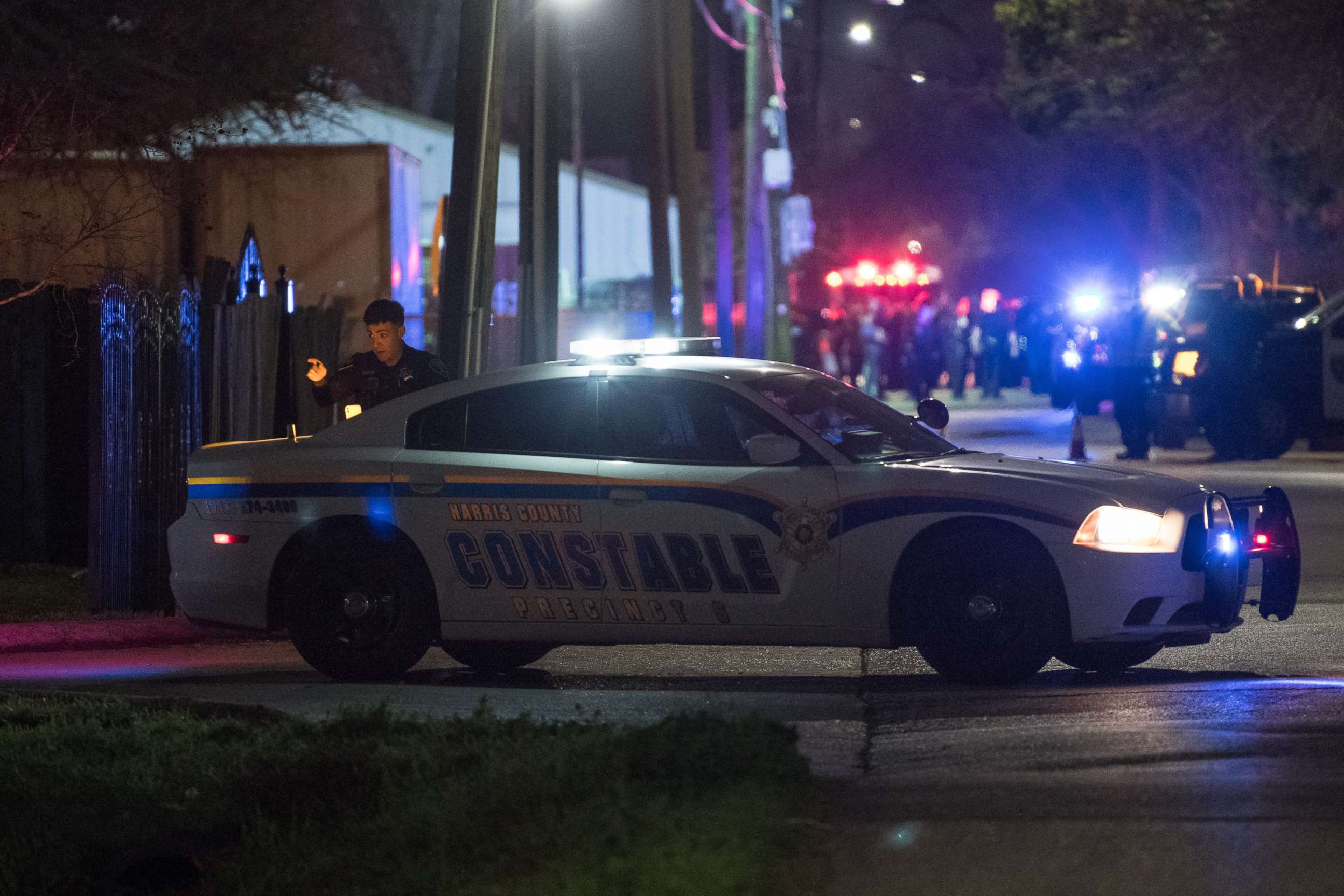 PHOTO: Law enforcement personnel work at the scene of a shooting where five Houston police officers were reported shot, Jan. 28, 2019, in Houston, Texas.