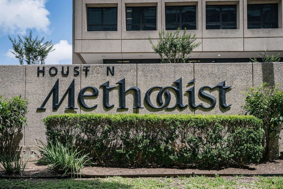 PHOTO: The exterior of the Houston Methodist Hospital is seen on June 09, 2021 in Houston, Texas.
