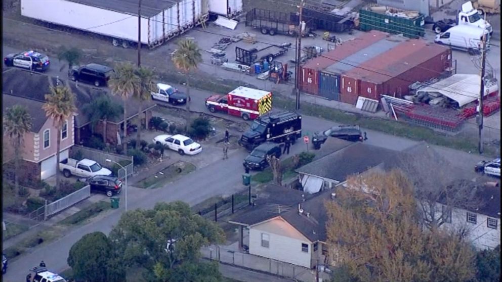 PHOTO: First responders on the scene in Houston where multiple police officers were shot, Jan. 28, 2019, in Houston.