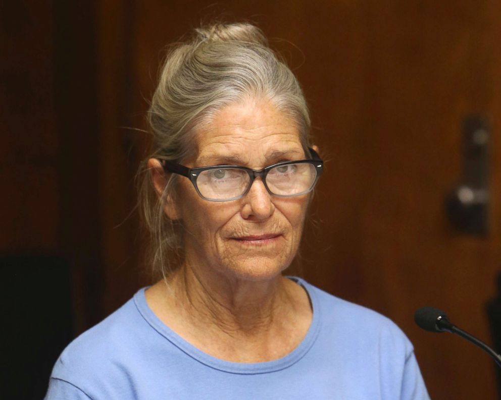 PHOTO: Leslie Van Houten at her parole hearing at the California Institution for Women in Corona, Calif., Sept. 6, 2017. 