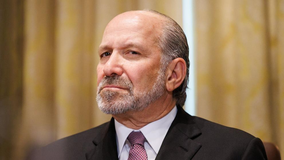 PHOTO: Secretary of Commerce Howard Lutnick attends a Cabinet Meeting in the Cabinet Room of the White House in Washington, July 8, 2025.