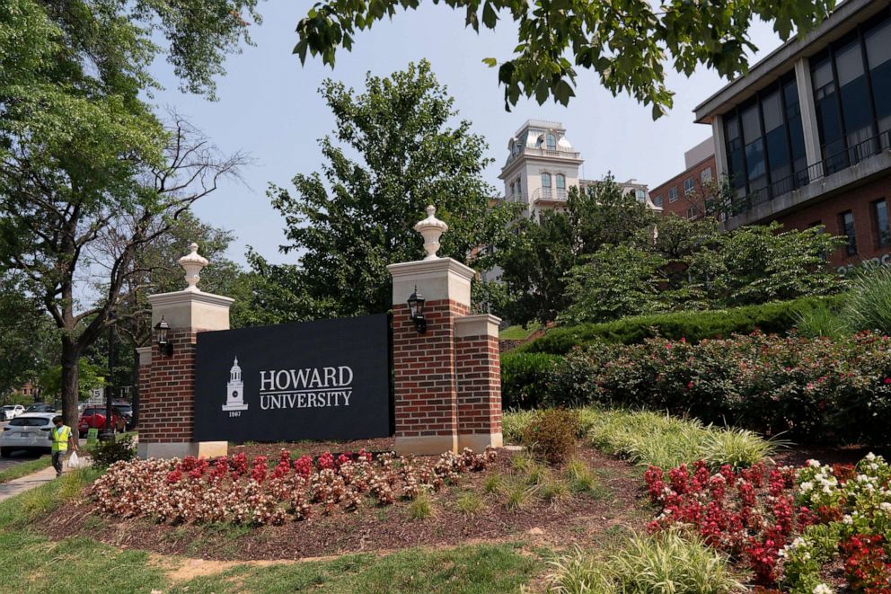 PHOTO: A signboard welcomes people to the Howard University campus in Washington, July 6, 2021.
