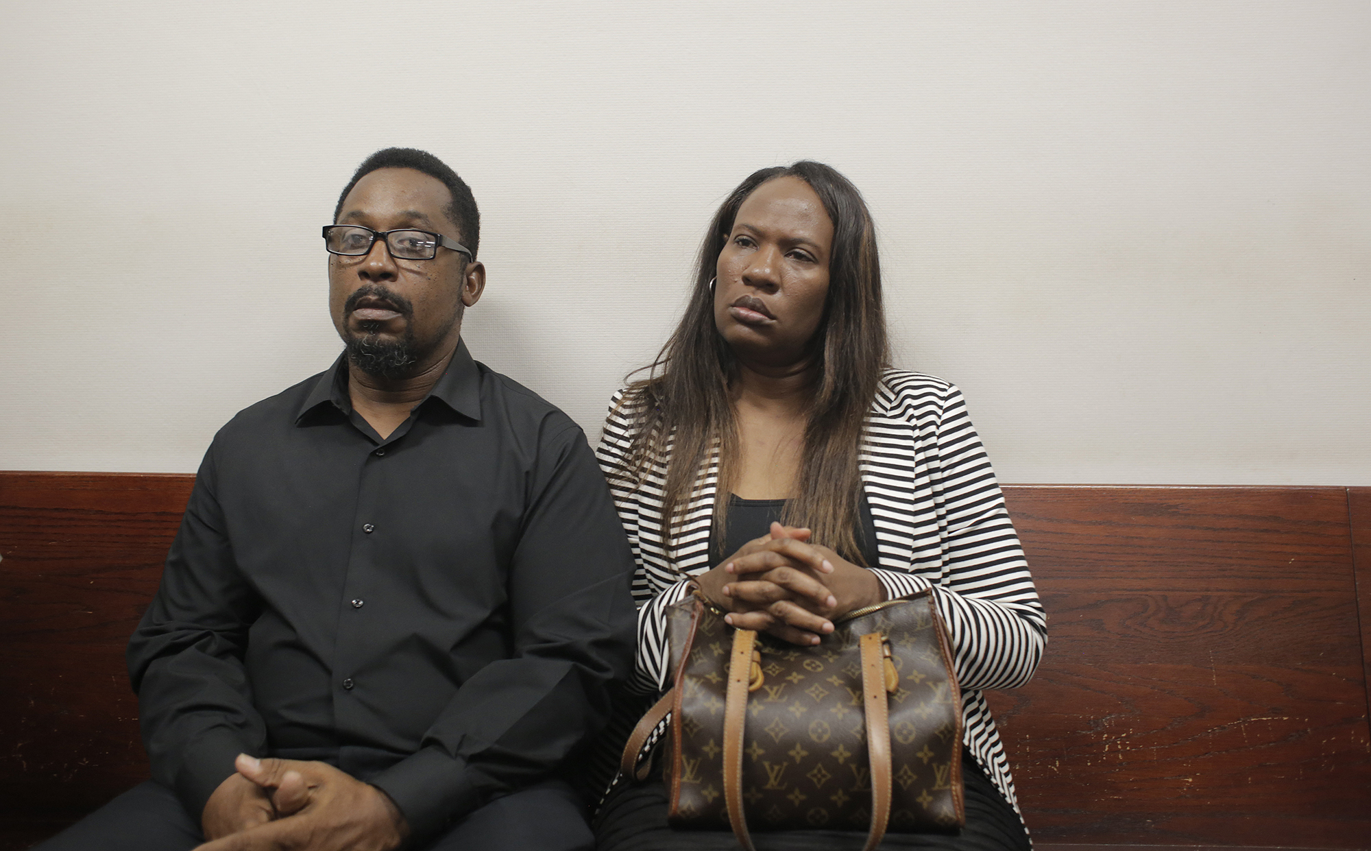 PHOTO: Howell Donaldson Jr., left, and his wife, Rosita the parents of Seminole Heights murder suspect Howell Donaldson III, appear in court at the Hillsborough County Courthouse in Tampa, Fla., Dec. 7, 2017.