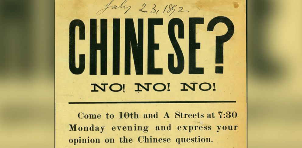 PHOTO: A handbill for an anti-Chinese rally held on July 23, 1892 in Takoma, Wash.