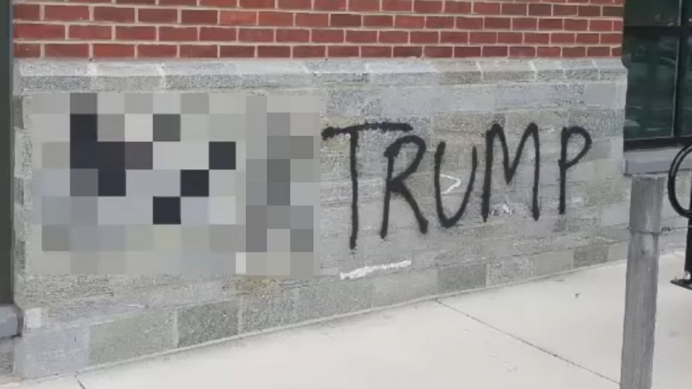 PHOTO: A wall of a Fresh Market in Philadelphia was vandalized with anti-Trump remarks. 