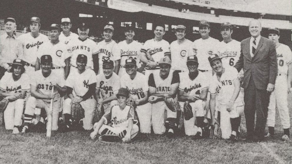 PHOTO: In 1972, Sears, Roebuck and Co. introduced a complete set of trading cards for the Congressional Baseball Game. Democrats and Republicans were shown on individual cards and in a team photo. 