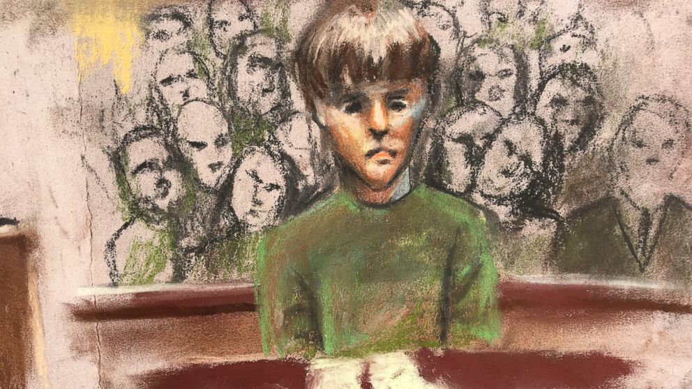 Dylann Roof is depicted during his sentencing hearing in federal court in Charleston, S.C., Jan. 11, 2017.
