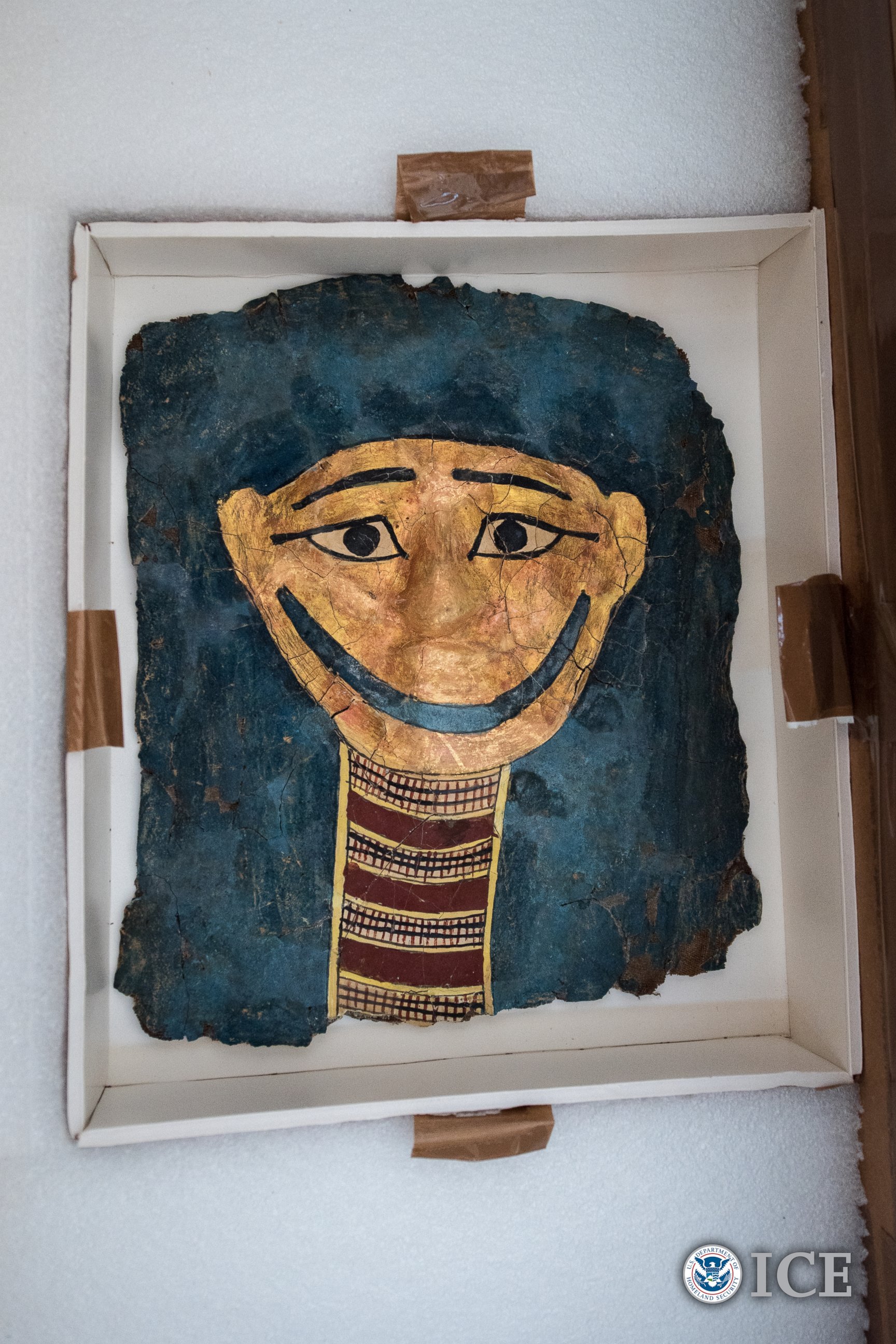 PHOTO: One of a series of illegally smuggled ancient artifacts repatriated to the government of Egypt at a ceremony December 1, 2016 at the Egyptian Embassy in Washington.