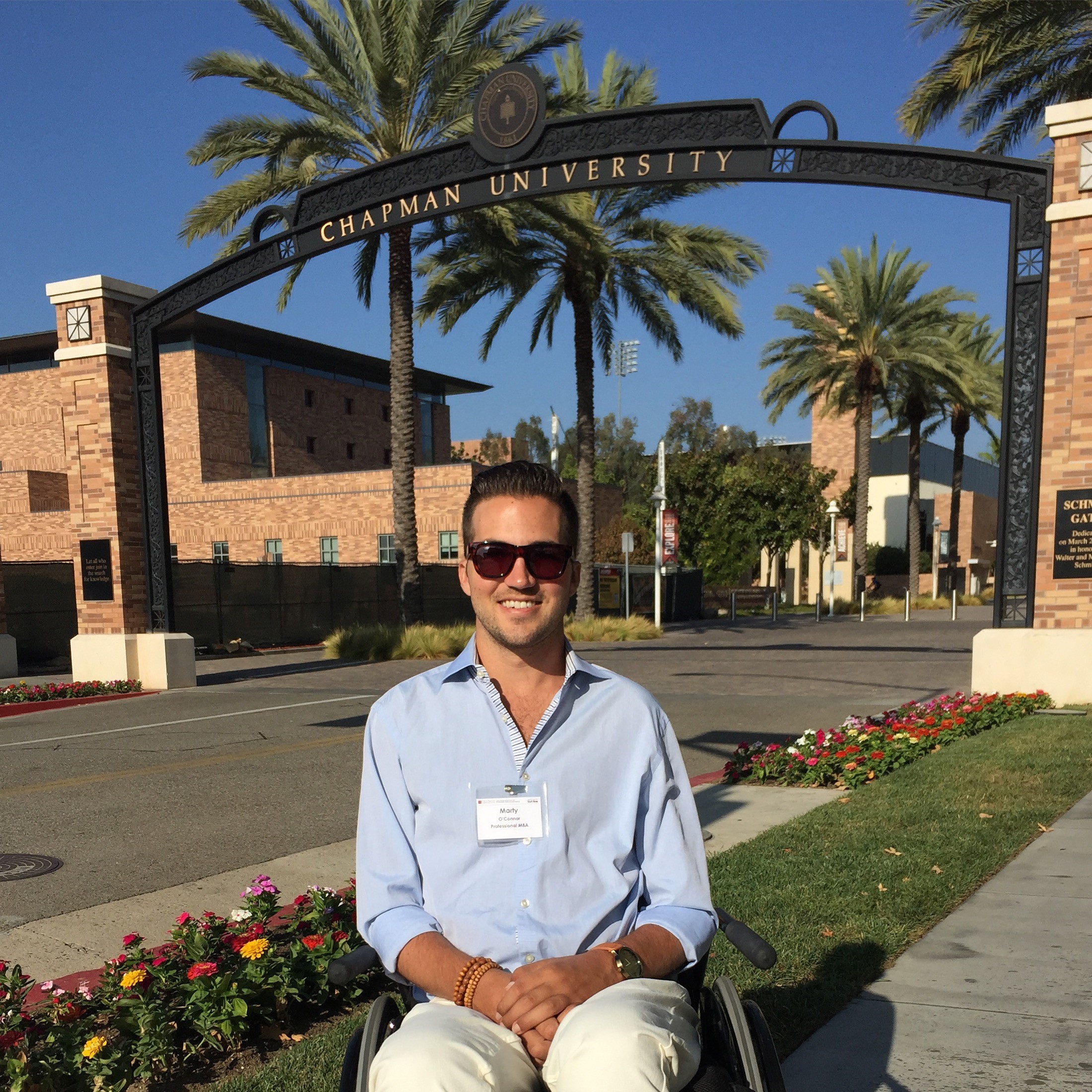 PHOTO: Marty O'Connor, 29, received his MBA from Chapman University.