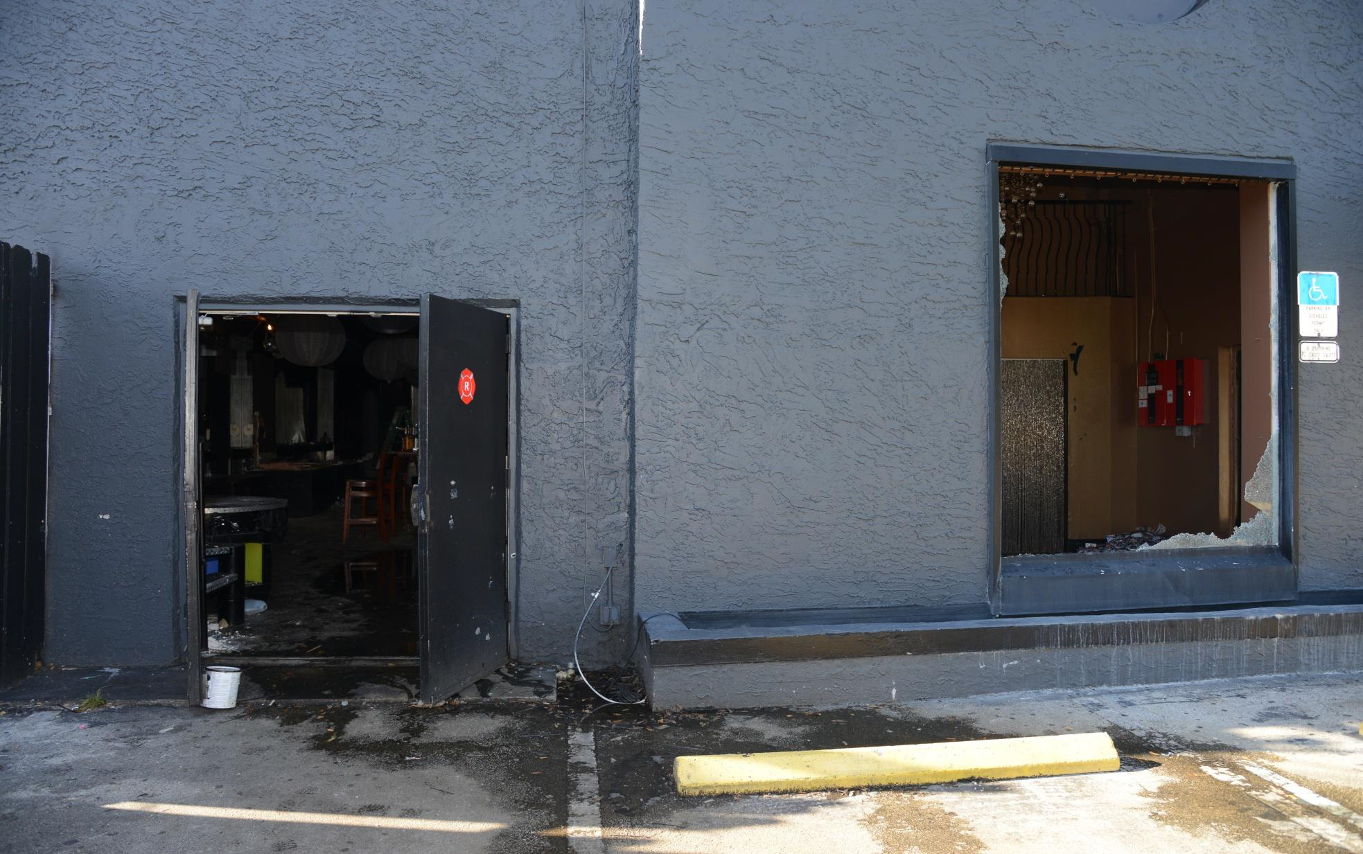 PHOTO: A photo released by the Orlando Police on April 14, 2017 shows double doors and a broken window at the Pulse Nightclub where 49 people were killed by Omar Mateen in Orlando, Fla., in 2016.