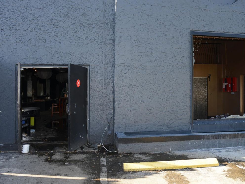 PHOTO: A photo released by the Orlando Police on April 14, 2017 shows double doors and a broken window at the Pulse Nightclub where 49 people were killed by Omar Mateen in Orlando, Fla., in 2016.