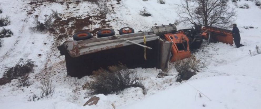 Video Shows Truck Run Snow Plow Off Utah Highway - ABC News