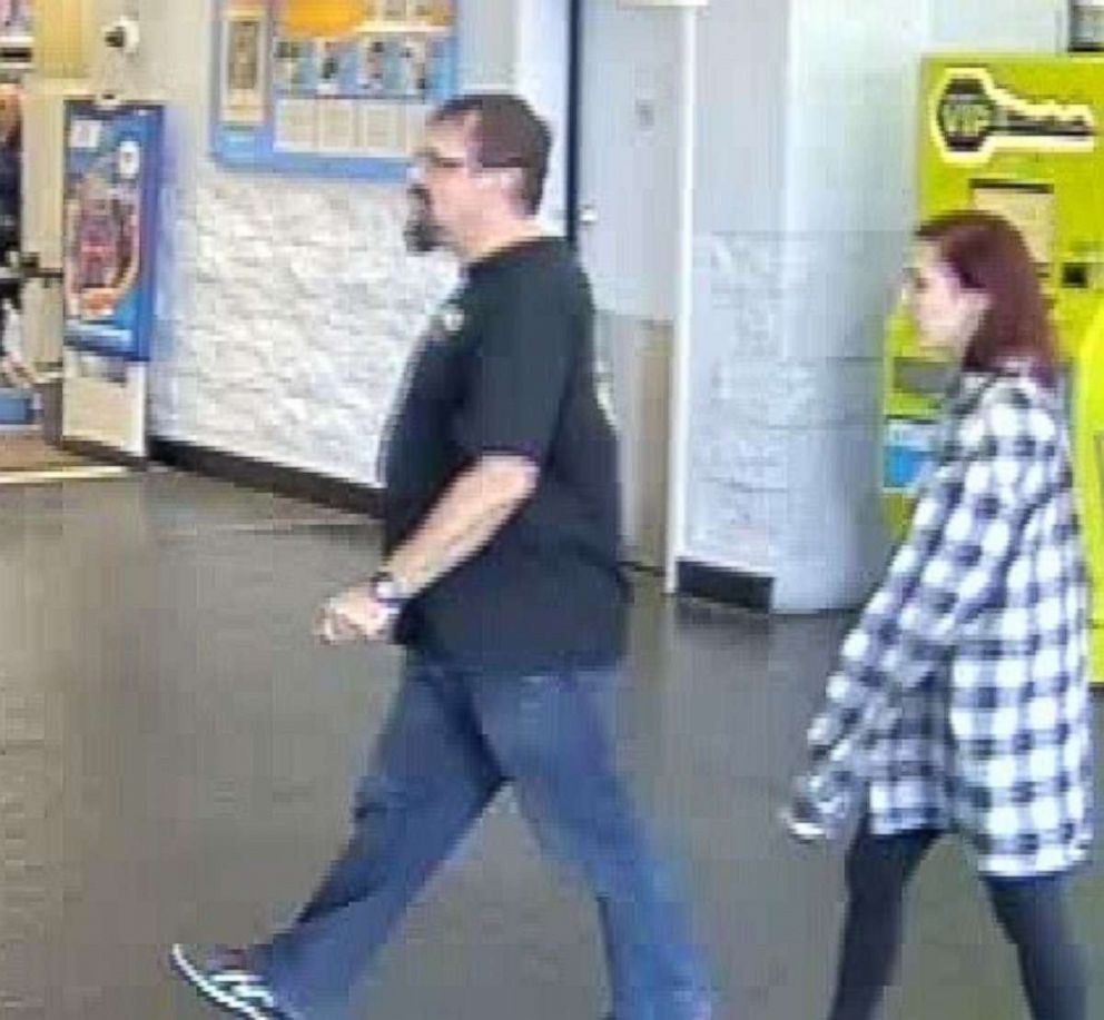 PHOTO: Police obtained surveillance images from a Walmart in Oklahoma City, from March 15, 2017, showing Tad Cummins and Elizabeth Thomas shopping at the store. 