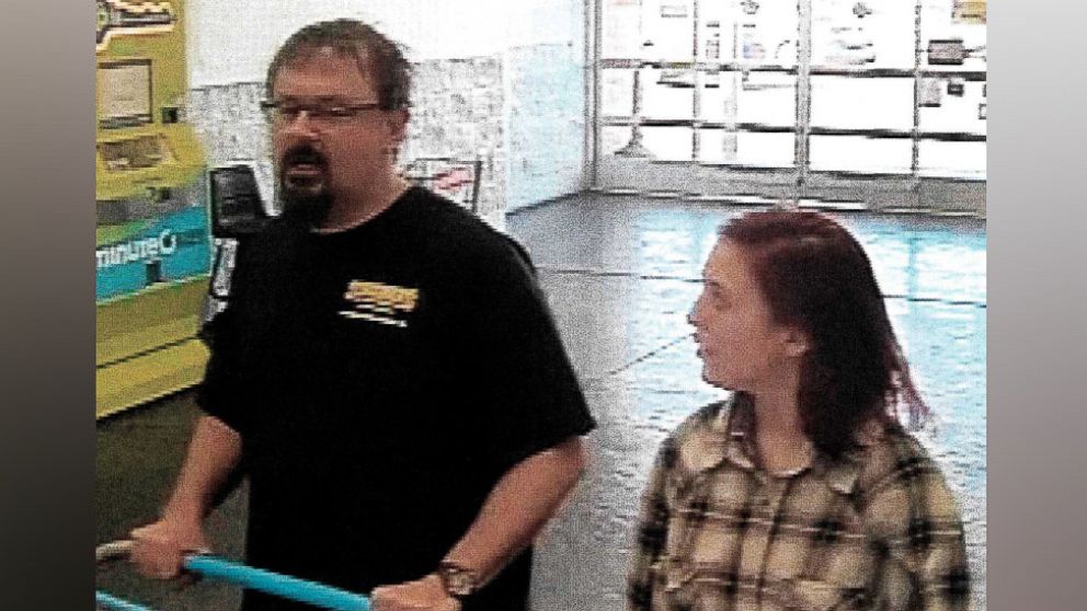 PHOTO: Police obtained surveillance images from a Walmart in Oklahoma City, from March 15, 2017, showing Tad Cummins and Elizabeth Thomas shopping at the store. 