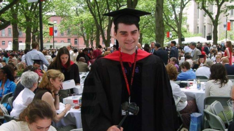Ben Shapiro is seen here at graduation from Harvard Law School in this 2007 family photo. 