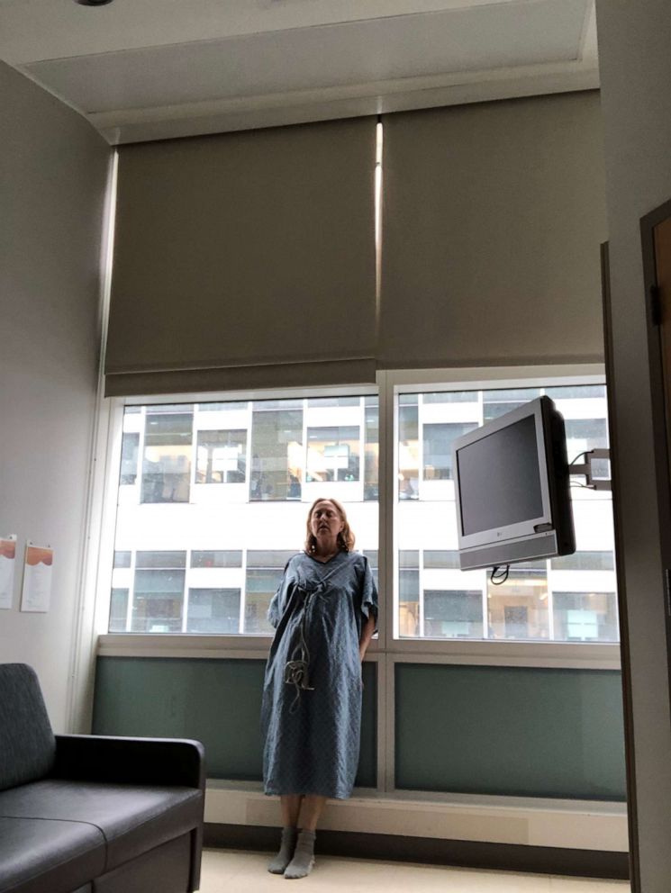 Dr. Renee Eger is seen here in her hospital room while she was battling COVID-19.