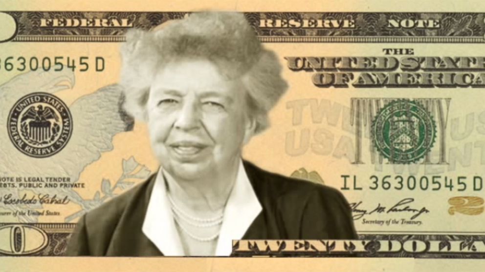 PHOTO: Eleanor Roosevelt is one of the final four candidates that you can vote for in the 'Women on 20s' campaign.
