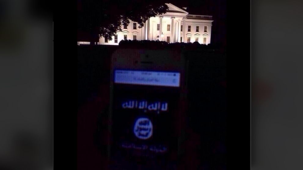 PHOTO: This photo, apparently taken in front of the White House, was posted to Twitter with the caption, "#AmessagefromISIStoUS We are in your state We are in your Cities We are in your streets You are our goals anywhere."