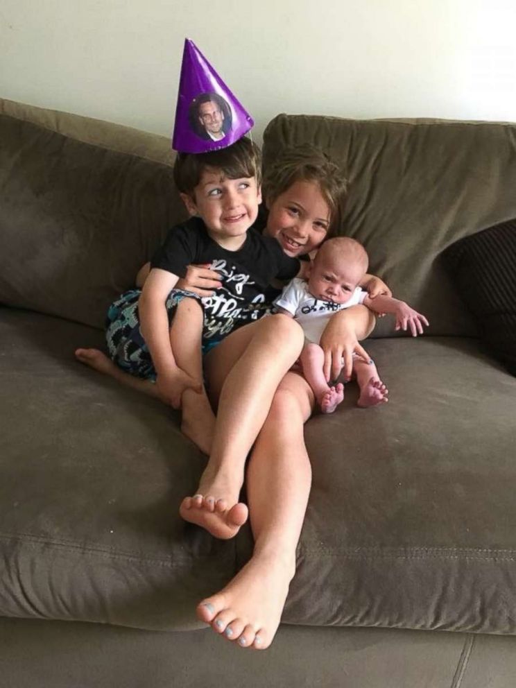 Kayden Mancuso is seen here with two younger half-brothers in this family photo. 