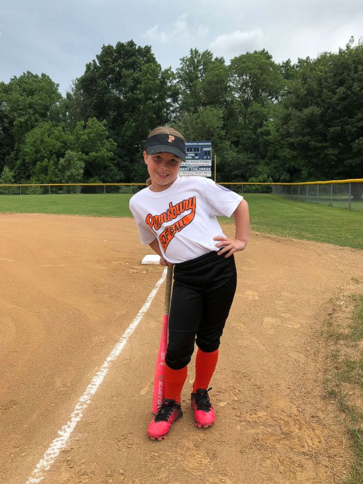 Kayden Mancuso is seen here in her softball uniform.