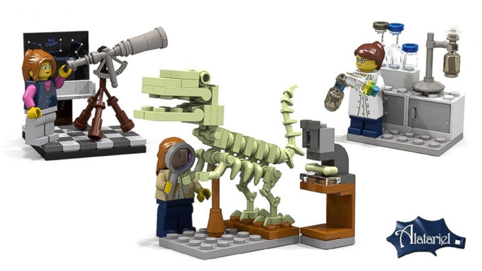 PHOTO: Lego has started to develop a new series of figurines featuring female scientists. 