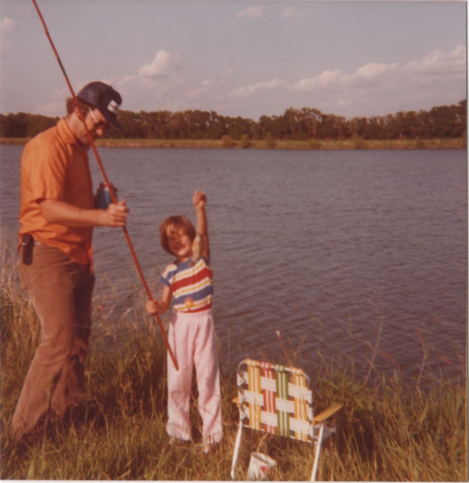 Kerri Rawson is seen here fishing with her father Dennis Rader in this 1982 family photo. 