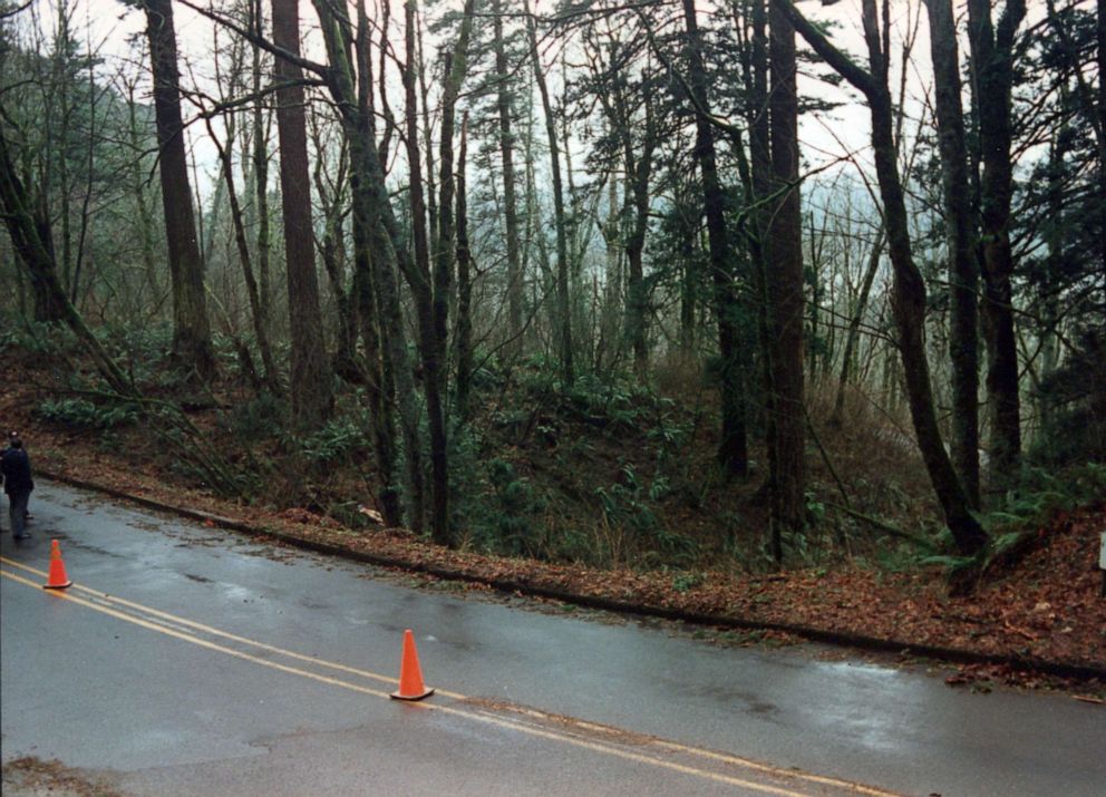 The body of 23-year-old Taunja Bennett was found in this remote woodland near the Columbia Gorge in 1990.