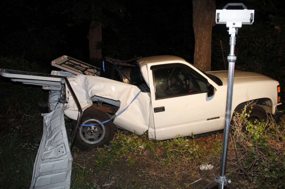 PHOTO: Brian Jennings' truck is pictured here after the accident he was killed in.