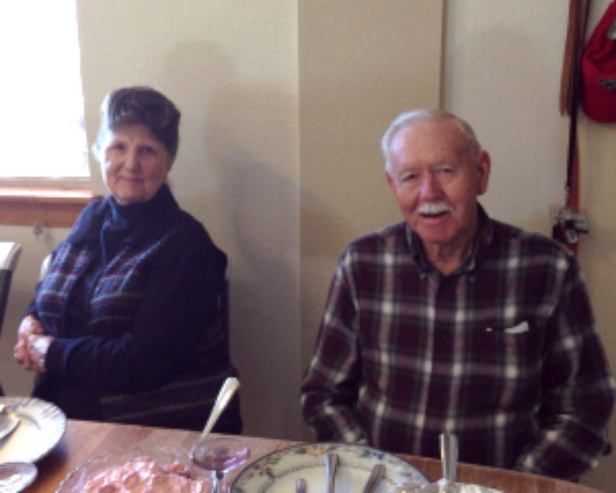 PHOTO:  Charles Sasser and Pat Sasser at home on Thanksgiving 2013.