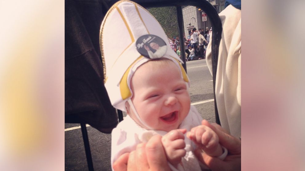 PHOTO: Dana and Daniel Madden's daughter, Quinn, met Pope Francis in Philadelphia on Sept. 26, 2015.