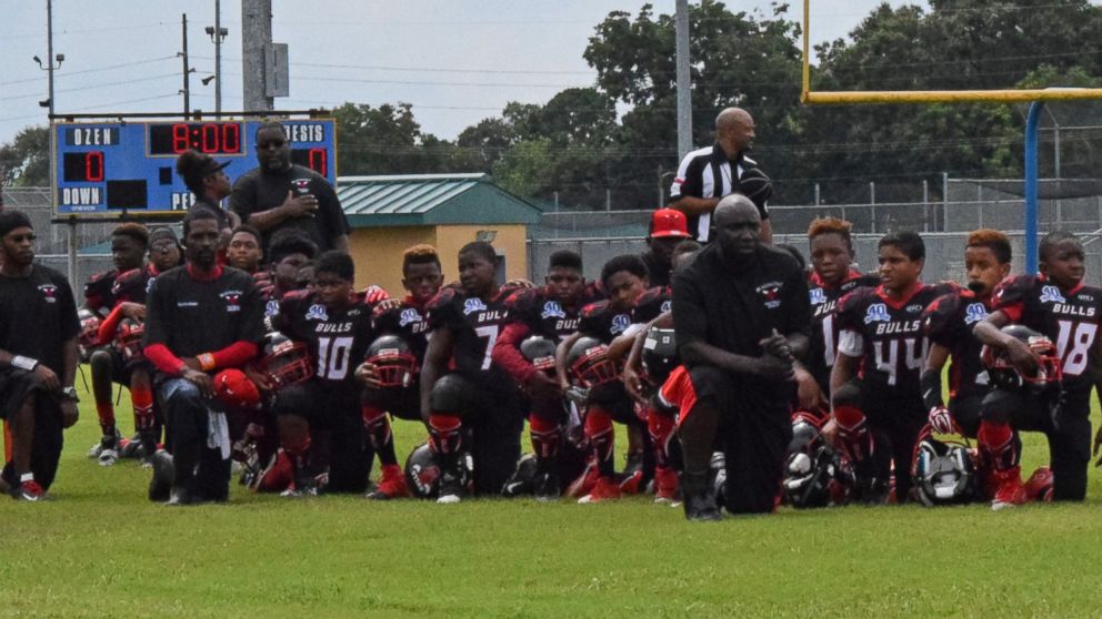 Beaumont Bulls youth football team continues national anthem protest