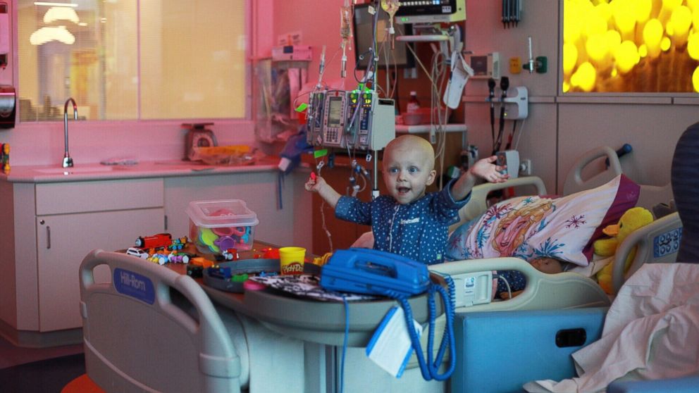 Hadley Gray, a 3-year-old from Bluff City, Tennessee, is seen here at St. Jude Children's Research Hospital.
