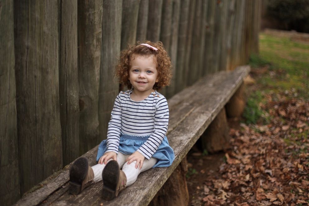 Hadley Gray is seen here, age 2, one day before receiving her cancer diagnosis. 