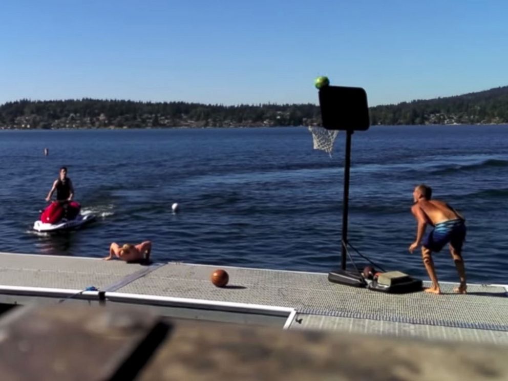 PHOTO: Three college students from Bellingham, Wash. have been blowing minds with their basketball trick shots.