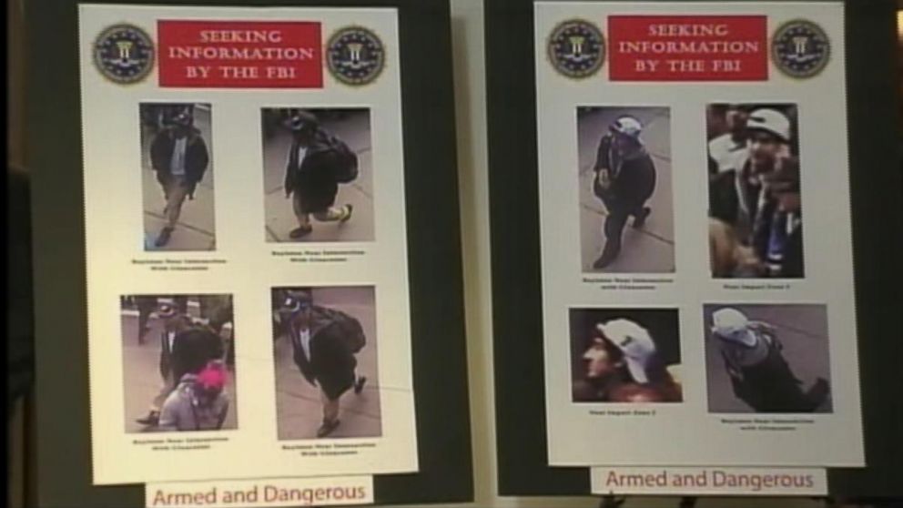 PHOTO: The FBI released these images of the Boston Marathon bombing suspects three days after the blasts.