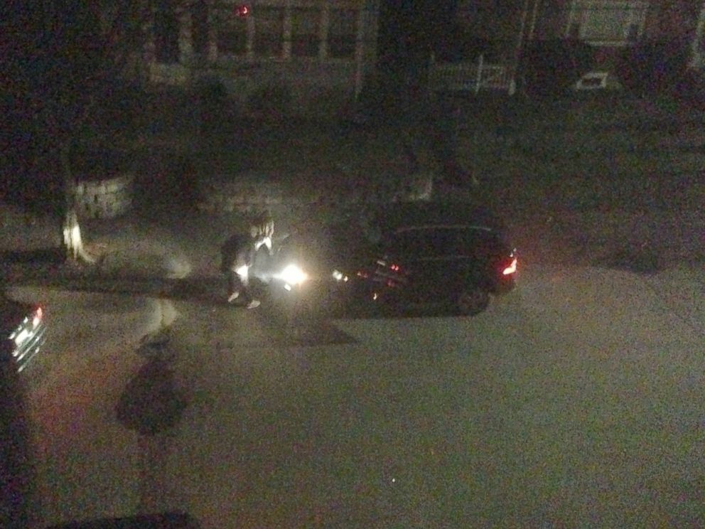 PHOTO: An photograph captures what appears to be Tamerlan and Dzhokhar Tsarnaev in a firefight with police in Watertown, Massachusetts, three days after the 2013 Boston Marathon bombing.