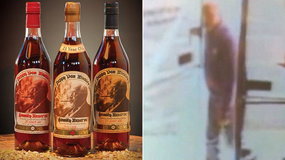 A man captured on surveillance video is considered a person of interest by Kentucky detectives investigating the theft of more than $25,000 worth of bourbon.