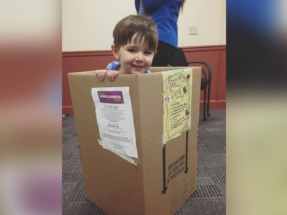 PHOTO: Patrick McClung, 3, started a donation project to help out homeless people in Anchorage, Alaska.