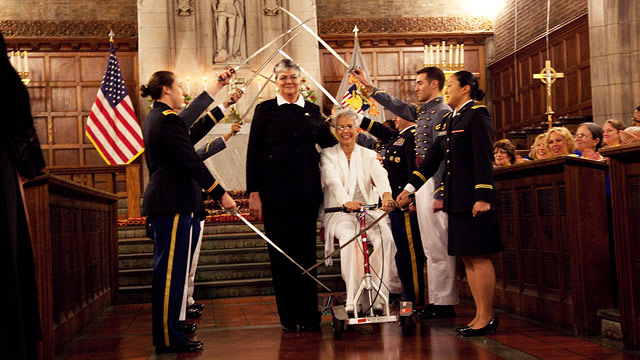 West Point Cadet Chapel Hosts First Same Sex Wedding Abc News