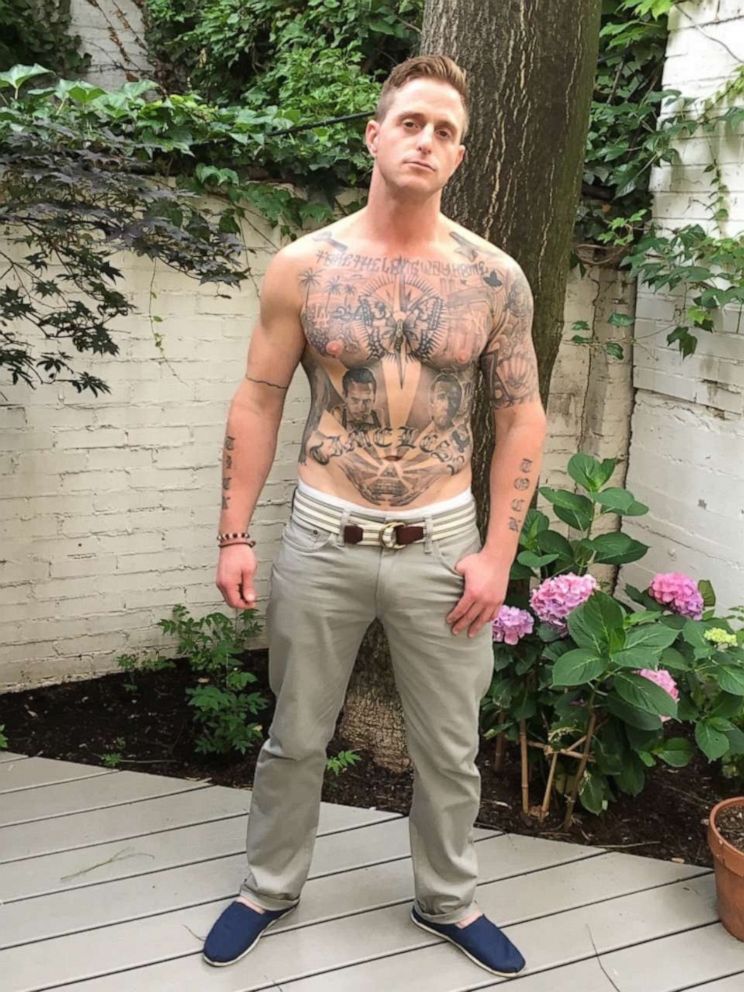 Cameron Douglas is seen here after his prison release at his mother's house in 2016.
