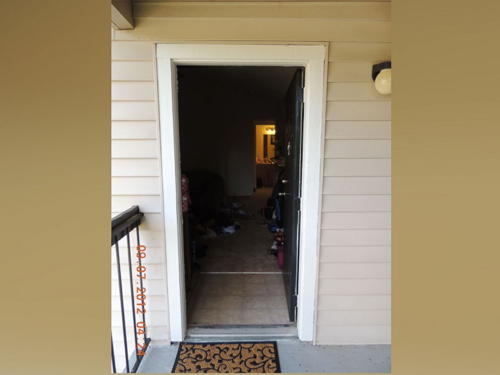 PHOTO: The path to the bedroom in the apartment where Faith Hedgepeth was found murdered is pictured here.