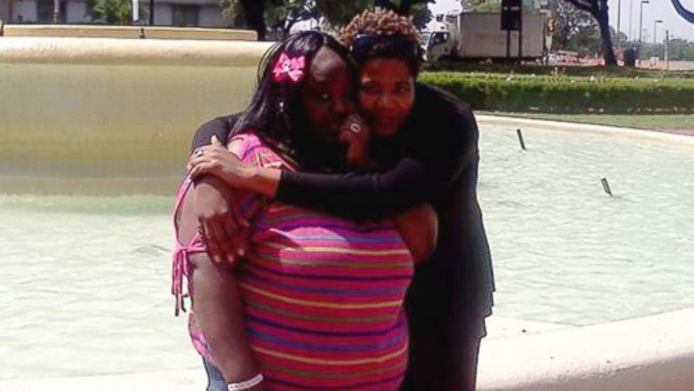 PHOTO: Charity Johnson (left) with Osarieme Obaseki in Dallas on Mother's Day weekend. 